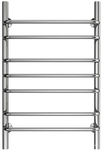 Полотенцесушитель водяной 500х800, 7 секций, подключ.нижнее+диагональное, цв.хром ZZ Azario FERRARA AZ09158