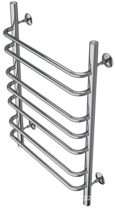 Полотенцесушитель водяной 500х800, 7 секций, подключ.нижнее+диагональное, цв.хром ZZ Azario FERRARA AZ09158
