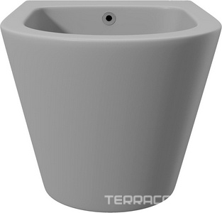 Биде подвесное 525х365мм, крепёж в компл., (цв.серый матовый),  ZZ Aqueduto Cone CON0330