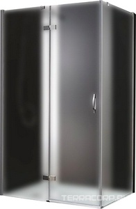 Душевой уголок 1200х1000хh1950мм, прямоугольный, "Левый" петли слева, вход 550мм, (стекло рифленое "Punto". 6мм, фурнит. цв.хром),  ZZ Cezares Bergamo BERGAMO-W-AH-1-120/100-P-Cr-L