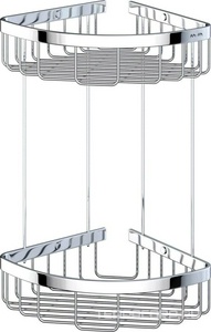 Полка для душа  L двухъярусная (нержав.сталь), хром ZZ AMPM Sense A7452200