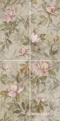Панно Магнолия 1 матовый из 4 частей (30х60) |60х120