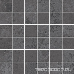 Керамогранит Kerama Marazzi Лаймстоун Декор Про  серый темный матовый мозаичный 30х30 Серый 