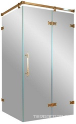 Душевое ограждение AFP-FIS DYNASTY 148,5х108,5 05 01 схема 452, профиль бронза. стекло прозрачное, покрытие покрытие BriteGuard, правое ZZ