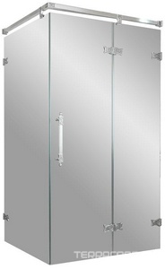 Душ ограждение с одной расп дверью DYNASTY 100,5х114,5 08 01/10 , глухой стационар-матовый, дверь/петлевой стационар - прозрачный, профиль хром гл.,ZZ Vegas Glass AFP-Fis AFP-FIS DYNASTY 100,5х114,5 08 01/10 схема 628