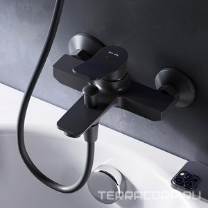 Смеситель для ванны/душа, без аксессуаров, цвет черный матовый AMPM X-Joy F85A10022