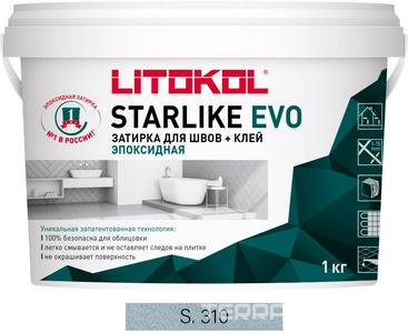 Затирка Starlike AZZURRO POLVERE EVO S.310 1 кг. ZZ Litokol Starlike EVO S310/1