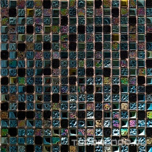 Мозаика Мастера Керамики Glass Мозаика DGS030 (чип 25x25) 30х30 Черный 