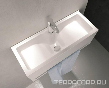 Раковина  S 60 см с полотенцедержателем, цвет белый 1Marka Tiny У84220