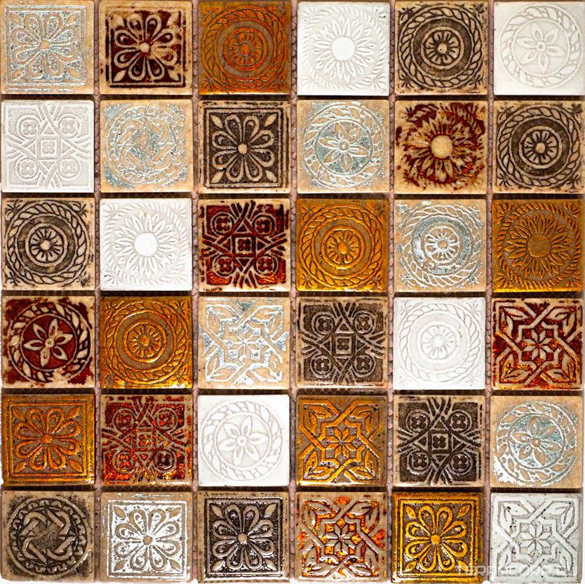 Мозаика Мастера Керамики Ceramic Мозаика KG4808 (чип 48x48) 30х30 Бежевый, фото 3