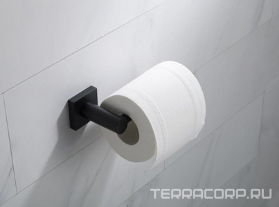 Держатель туалетной бумаги или полотенец Timo  14011/03 black, открытый 16.6x7.2x4.4 см, цв.черный матовый, ZZ Timo Selene 12035/03black