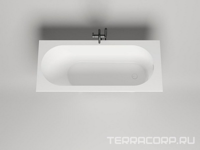 Ванна 1700х700хh600мм, встраив., литой камень S-Sense матовый цв.белый, д/к Up&Down в цвет ванны, интегрир.слив-перелив, ножки компл,  ZZ Salini Ornella Kit 102413M