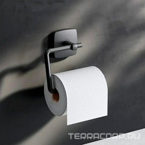 Держатель для туалетной бумаги без крышки, настенный, цвет черный,  ZZ AMPM Gem A9034122