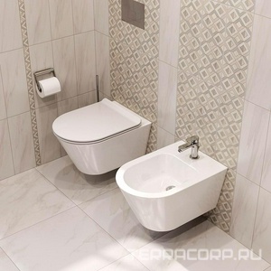 Биде подвесное, цв.белый глянцевый Kerama Marazzi Plaza PLM.bidet.02