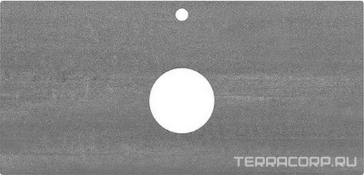 Столешница из керамогранита 100 см Про Дабл, цвет серый ZZ