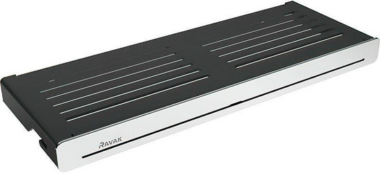 Полка подвесная Slim 28 см, цвет черный/хром