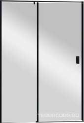 Дверь в нишу 1200хh1950мм, распашная с неподв. сегментом, вход справа/слева, (стекло прозр. 6мм, фурнит.цв.черный мат.), Urban ZZ