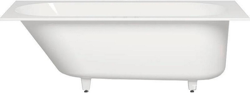 Ванна 1700х750хh600мм, встраив., литой камень S-Stone матовый цв.белый, на регулируемых опорах, БЕЗ слива-перелива,  ZZ Salini Ornella 102321M