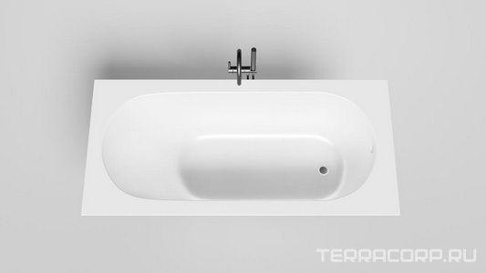 Ванна 1700х750хh600мм, встраив., литой камень S-Stone матовый цв.белый, на регулируемых опорах, БЕЗ слива-перелива,  ZZ Salini Ornella 102321M