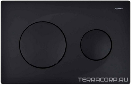 Кнопка смыва для инсталляции (круглая), цвет черный матовый ZZ Azario Teramo AZ-8200-0013