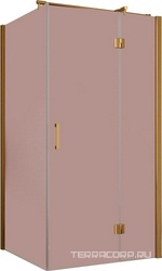 Душевое ограждение  AFP-Fis TUR NOVO 120 05 05/ ПРАВАЯ   профиль бронза стекло бронза, ПОКРЫТИЕ BriteGuard, ZZ