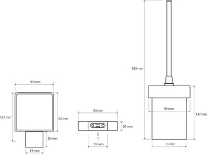 Ерш настенный, (цв. черный матовый),  ZZ Bemeta Nero 135013010