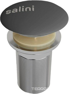 Донный клапан для раковины, Up&Down, для всех раковин КРОМЕ Armonia, Alda, Gloria 312, (крышка литой камень S-Stone, матов. цв.RAL9011), Salini ZZ Salini Универсал 16131RM  / RAL9011 Graphite black (Черный матовый)