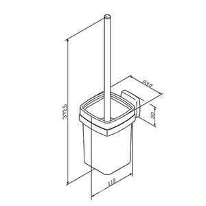 Ерш настенный, хром/стекло, хром,  AMPM Gem A9033400