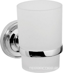 Стаканчик стеклянный настенный, хром, Bourgeois XX