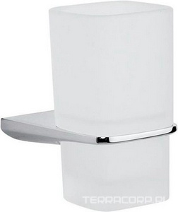 Стакан стеклянный с настенным держателем (цв. хром)  ХХ AMPM Inspire A5034300