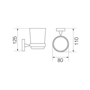 Стакан настенный, бронза/керамика XX Veragio Stanford VR.STD-7740.BR
