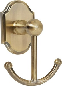 Крючок двойной большой, бронза XX Veragio Stanford VR.STD-7733.BR