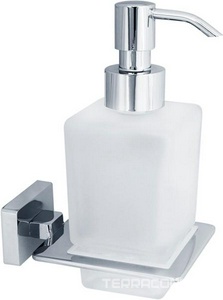 Дозатор жидкого мыла настенный, хром/матовое стекло XX Veragio Ramba VR.RMB-4970.CR