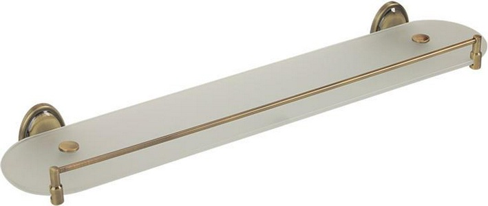 Полка стеклянная с ограничителем 60 см, бронза XX Veragio Bonjour VR.BNR-7811.BR