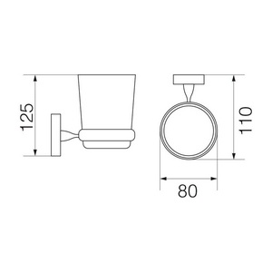 Стакан настенный, бронза/керамика XX Veragio Bonjour VR.BNR-7840.BR