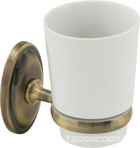Стакан настенный, бронза/керамика XX Veragio Bonjour VR.BNR-7840.BR