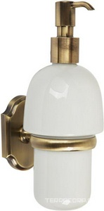 Дозатор жидкого мыла настенный, бронза/керамика XX Veragio Stanford VR.STD-7770.BR