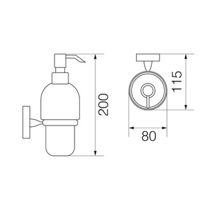 Дозатор жидкого мыла настенный, бронза/керамика XX Veragio Stanford VR.STD-7770.BR