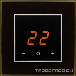 Терморегулятор сенс.AURA ORTO 9005 Black Classic (черный квадр.)