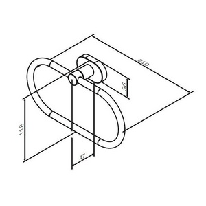Полотенцедержатель-кольцо, хром,  AMPM Sense L A7434400
