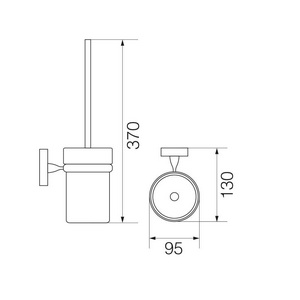 Ершик настенный, бронза/керамика XX Veragio Stanford VR.STD-7790.BR