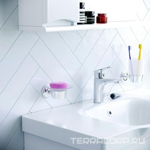 Мыльница стеклянная настенная, хром,  AMPM Like A8034200