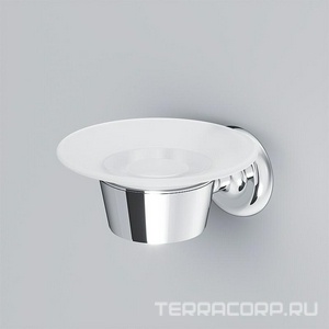 Мыльница стеклянная настенная, хром,  AMPM Like A8034200