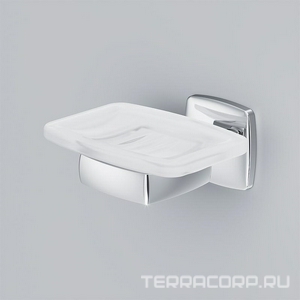 Мыльница стеклянная настенная, хром,  AMPM Gem A9034200