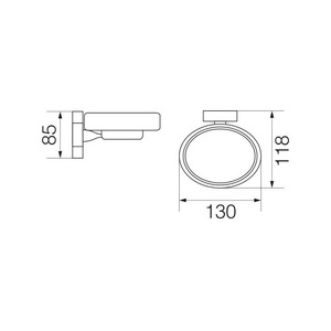 Мыльница настенная, бронза/керамика XX Veragio Bonjour VR.BNR-7850.BR