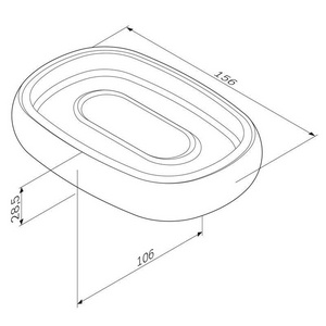 Мыльница стеклянная настольная, хром,  ZZ AMPM Sensation A3031200