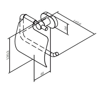 Держатель для туалетной бумаги с крышкой, настенный, хром,  AMPM Sense L A74341400