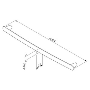 Полотенцедержатель 65 см, хром,  ZZ AMPM Sensation A30346400