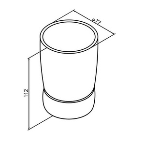 Стаканчик стеклянный настольный, хром,  ZZ AMPM Sensation A3031300