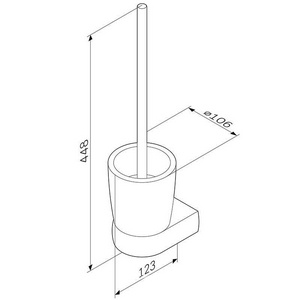 Ерш настенный, хром/стекло, хром,  ZZ AMPM Sensation A3033300